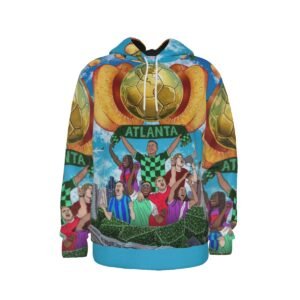 All-Over Print Men's Thicken Pullover Hoodie - 2026 World Cup Atlanta Host City